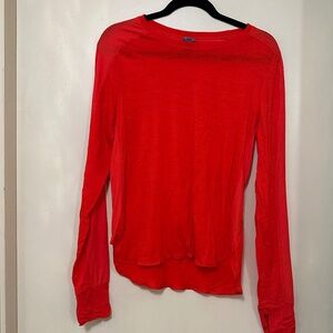 Sweaty Betty Breeze Merino Running Top, Small in Rich Red
